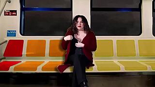 she jerks off a stranger on the train while hubby films