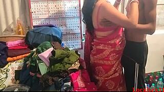 indian wife goes crazy fucking husband hard in saree at home