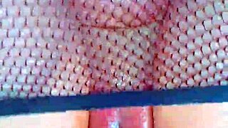 POUNDING PUFFY PINK PUSSY IN FISHNETS WITH MASSIVE BBC!