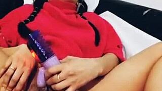 horny latina squirts endlessly riding dildo in homemade hardcore pleasure frenzy