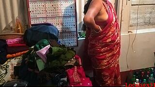 indian wife goes crazy fucking husband hard in saree at home