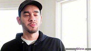 god, this busty brunette milf's wet blowjob on plumber's cock has me throbbing with horny desire