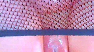 POUNDING PUFFY PINK PUSSY IN FISHNETS WITH MASSIVE BBC!