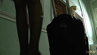 Brunette Milf Spots Shaved Lesbian Masturbating and Joins for Pussy Lick 69