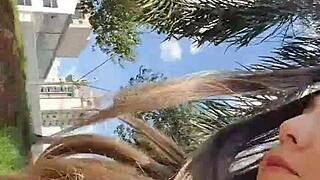 found this pretty spot outside shop to masturbate and squirt