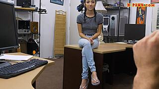 Very Slim Teen Drilled Deep by Pawnshop Owner in POV Action!