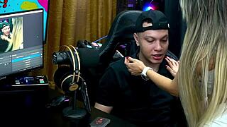 Ruan dives mouth-first into Bianca Demarchi's wet pussy on podcast! 😩💦🔥