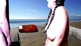 Need your monster cock now, Agarabas! Olpr moans beachside