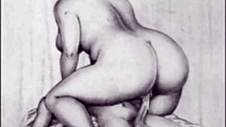 ever seen a vintage hairy beaver in retro erotic pose?