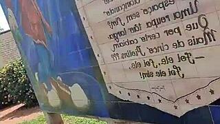 found this pretty spot outside shop to masturbate and squirt