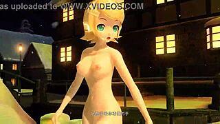 Snow Goddess Kagamine Rin Nude Boobs Ass Pussy Full Reveal