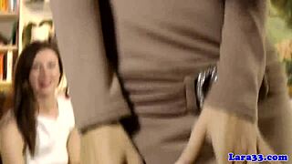 stockings lezzies dildo-fuck wet pussies together 😍💦🔥