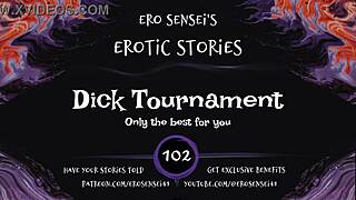 enter the dick tournament, women rate cocks to orgasm edge