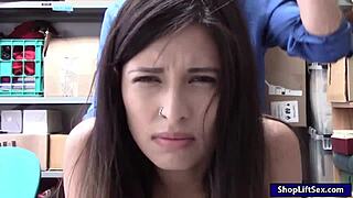 hey brunette you take that lp officers big cock at work