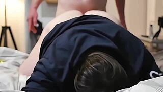 Step mom bends over for rough doggystyle with me quickie