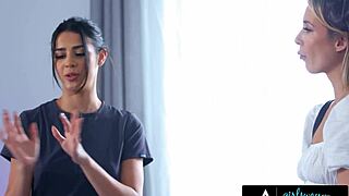 Naughty Oiled Petite Masseuse Kylie Rocket Fingers Aiden Ashley To Scissoring Climax