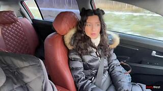 katty west begs boyfriend for public car doggystyle cumshot breakup fuck