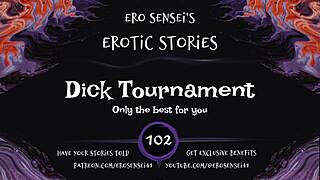 enter the dick tournament, women rate cocks to orgasm edge