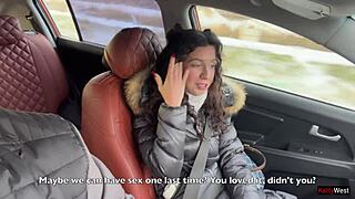 katty west begs boyfriend for public car doggystyle cumshot breakup fuck