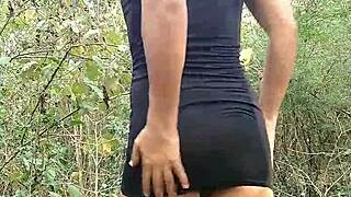 i'm showing off my greedy little ass in the woods craving more 🍑🌲😈
