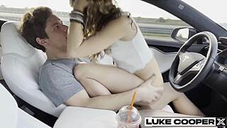 tinder date bailey base and luke cooper heat up the car ride home