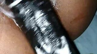 Hubby Shoves Massive 22cm Dildo Deep Inside Tall Wife's Hungry Hole