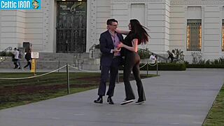 Petite Japanese Asia Lee Gags on Celtic Iron's Huge Cock Facial!