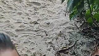 Heart-racing beach thrill as couple fucks publicly with stranger's hot cumshot