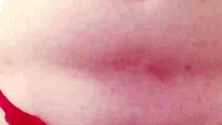 wow she's playing with her thong on webcam!