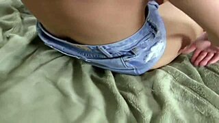 Skylar Snow Teases Neighbor With Bent Over Bedroom Fingering Fun