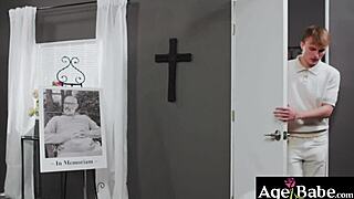 grieving widow ruby lynne wastes no time, grabs jayden marcos' monster cock for deepthroat n hard fuck in lingerie n heels