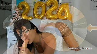 Hey sexy Latina goddess in lingerie plays wheel of sex twerking huge boobs