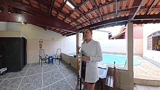 Reporter Caught Breaking In Strips Naked Submissively Outdoors