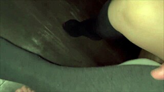 boyfriend craves her piss-soaked pussy, licks sour manko after she pees tons then fucks hard