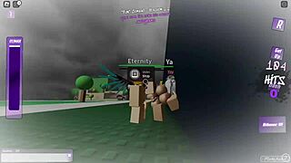 having some fun dominating two girls in roblox mff action 😈🔥