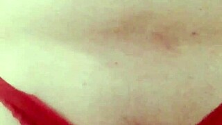 wow she's playing with her thong on webcam!