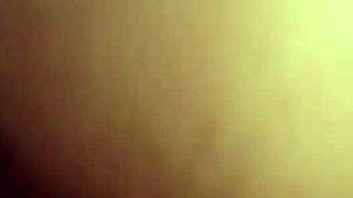 wife stretches pussy wide open with deep purple dildo before jizz explosion