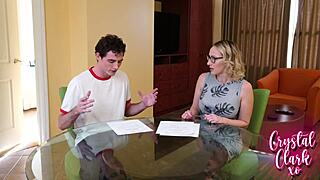 stepmom's dirty talk sways my vote with her big tits and wet pussy