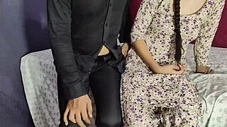 desi bhabhi rides her husband's cock in bedroom cums inside her pussy