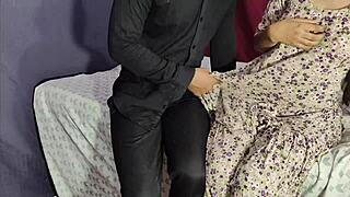 desi bhabhi rides her husband's cock in bedroom cums inside her pussy