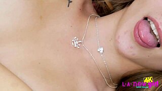 Amazingly Hot Teen Blonde Casting Interview Turns into Daddy Sofa Swallow Session