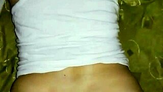 Skinny milf in lingerie leaks hot milk from pierced nipples close up