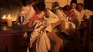 18th century venetian inn hosts wild orgy with maids licking cum