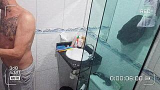 Half-Sister Enters Bathroom In Tight Miniskirt