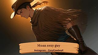 That sexy guy moans wildly hitting orgasm solo play