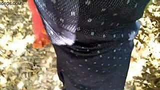 desi girlfriend bends over for boyfriend's hardcore outdoor doggy cumshot