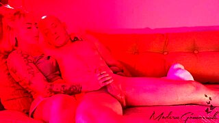 blonde bodybuilder wife edges hubby's throbbing cock punished