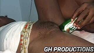 Club Slut Yaa Yaa Takes Bottle Deep in Pussy and Ass!