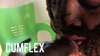 a freaky milf bends over deepthroats monster cock rides to orgasm