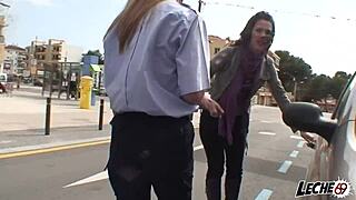 blonde blows spanish cock to beat the fine